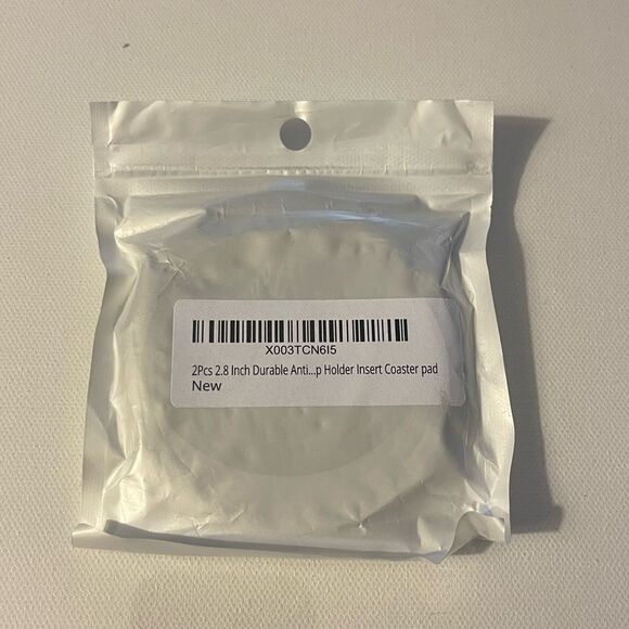 Cadillac Car Cup Coasters in Black with logo set of 2 NWT - Picture 4 of 4